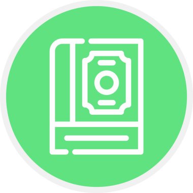 eşsiz kitap ve kamera vektör çizgisi simgesi