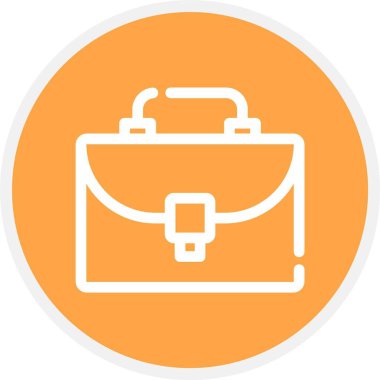 vektör evrak çantası simgesi, basit illüstrasyon