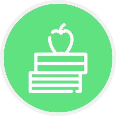 Kitap Yığını Renk Vektörü Simgesi İllüstrasyonu