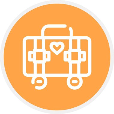 Eşsiz bagaj vektör çizgisi simgesi