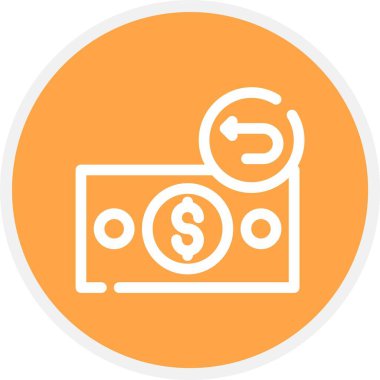 Dolar. Web simgesi basit illüstrasyon