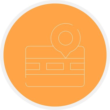 Benzersiz harita konum çizgisi vektör simgesi