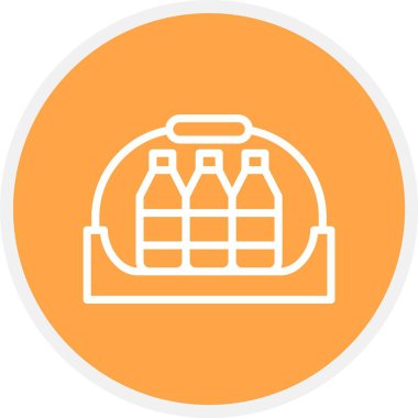 Vektör şişeleri simgesi, vektör illüstrasyonu