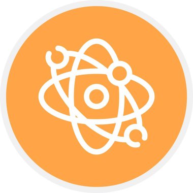 güzel atom çizgisi vektör simgesi
