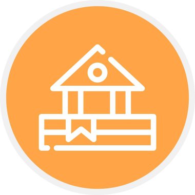 Güzel Ev Kabartma Vektörü Simgesi