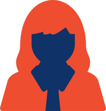 Mavi kurdeleli kadın, illüstrasyon, beyaz arka planda vektör..