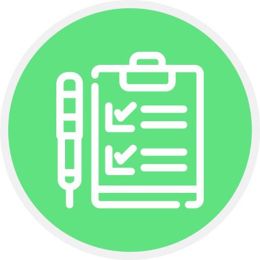 Kontrol listesi simgesi vektör illüstrasyonu