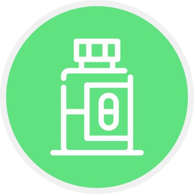 Benzersiz şişe vektör çizgisi simgesi