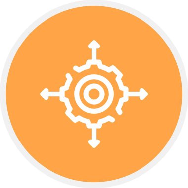 eşsiz hedef satır vektör simgesi