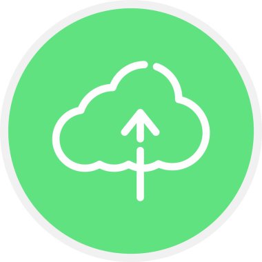 Güzel Bulut İndirme Satır Vektörü Simgesi