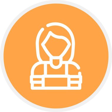 Kadın simgesinin vektör illüstrasyonu