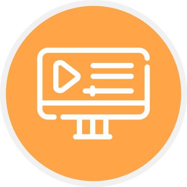 vektör lcd simgesi illüstrasyonu