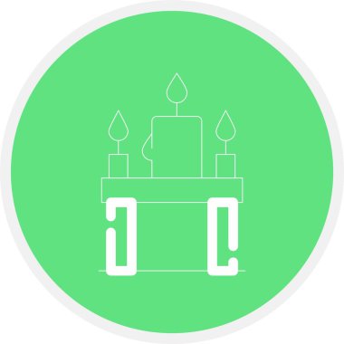 Mum simgesi, vektör illüstrasyonu