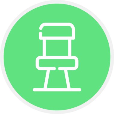 Kişisel ve ticari kullanım için sandalye vektör simgesi simgesi vektör çizimi..