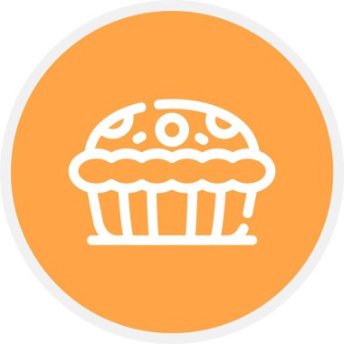 Kek ikonu vektör illüstrasyonu