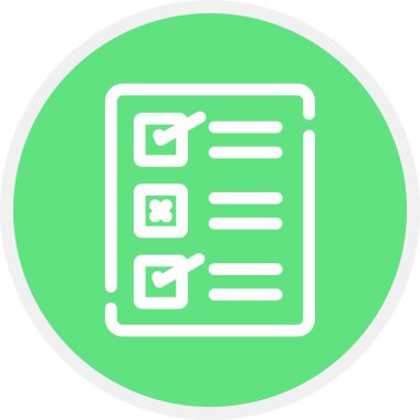 Kontrol listesi web simgesi basit tasarımı