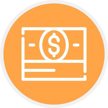 Dolar. Web simgesi basit illüstrasyon