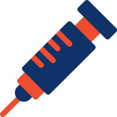 Enjeksiyon ikonu. Şırınga simgelerinin basit çizimi.