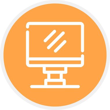 bilgisayar ekranı simgesi. Web için dizüstü bilgisayar vektör simgelerinin özet çizimi