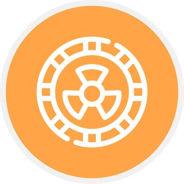 Bir tekerlek simgesinin vektör illüstrasyonu