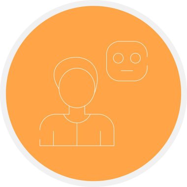 eşsiz kullanıcı vektör çizgisi simgesi