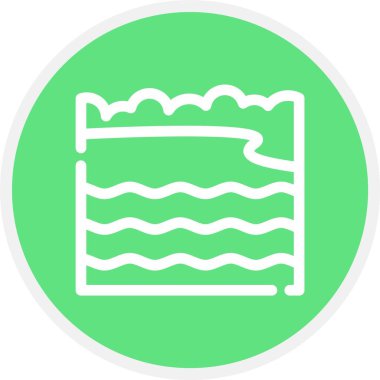 Yeşil bir simgenin vektör illüstrasyonu