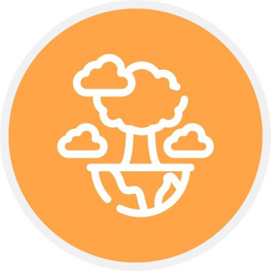 Vektör illüstrasyonu, ağaç simgesi