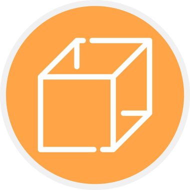 Kutu. Web simgesi basit illüstrasyon