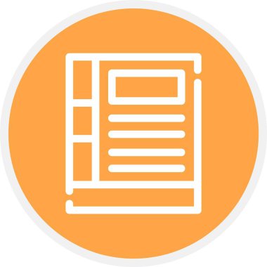 gazete simgesi, vektör illüstrasyonu