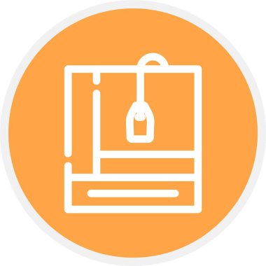 Alışveriş çantası. Dükkanın basit vektör illüstrasyonu