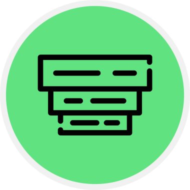 Beyaz arkaplanda vektör kabini düz simgesi