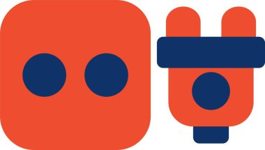 Bir maskenin çizgi film simgesinin vektör çizimi