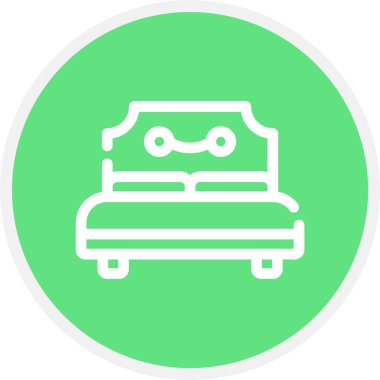 yatak simgesi, basit vektör illüstrasyonu