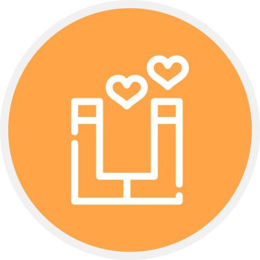 Bir kalp simgesinin vektör illüstrasyonu