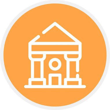 Bir bina simgesinin vektör illüstrasyonu