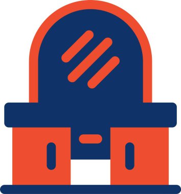 Kırmızı ve mavi ikonun vektör illüstrasyonu