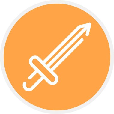 Kılıç. Web simgesi basit illüstrasyon