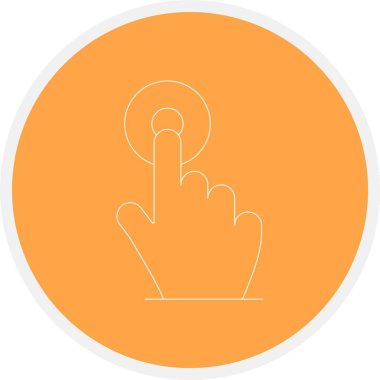 parmak jest çizgisi çember vektör deseni