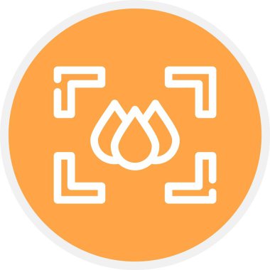 Ateş alevi simgesinin vektör illüstrasyonu