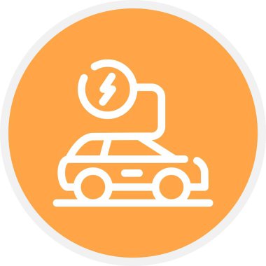 elektrikli araba vektör simgesi