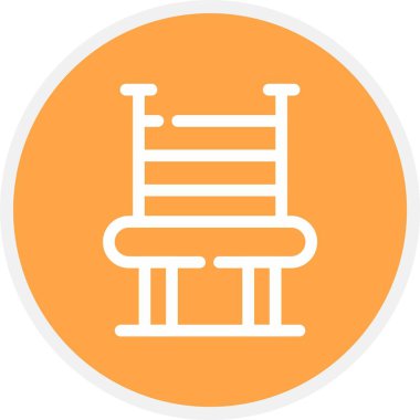 Sandalye. Web simgesi basit tasarım