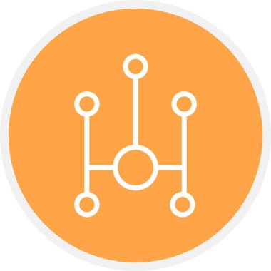 eşsiz ağ vektör çizgisi simgesi