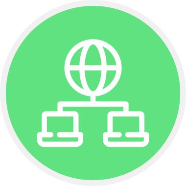 eşsiz ağ vektör çizgisi simgesi