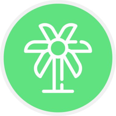 fan vektör renk çizgisi simgesi