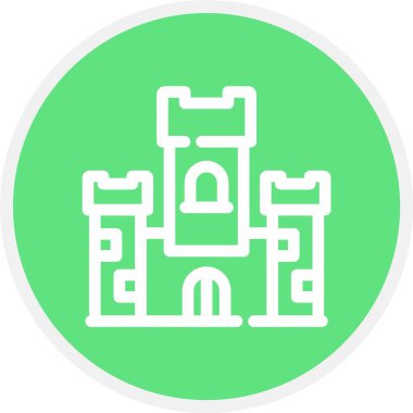 Benzersiz yapı ve geçit vektör çizgisi simgesi