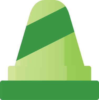 Yeşil ve beyaz bir ikonun vektör illüstrasyonu