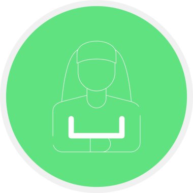 Bir kız simgesinin vektör illüstrasyonu