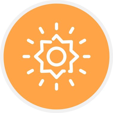 Güneş. Web simgesi basit illüstrasyon