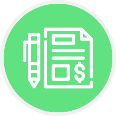 Dolar. Web simgesi basit illüstrasyon