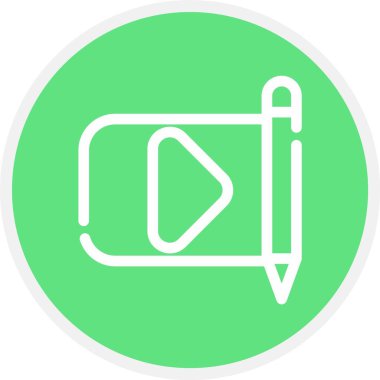 Bir kalem simgesinin vektör illüstrasyonu